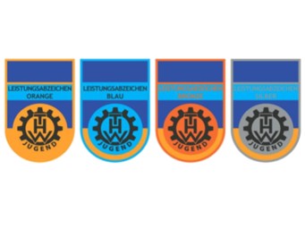 Leistungsabzeichen Orange-Gold