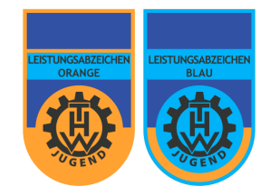 Leistungsabzeichen Orange & Blau